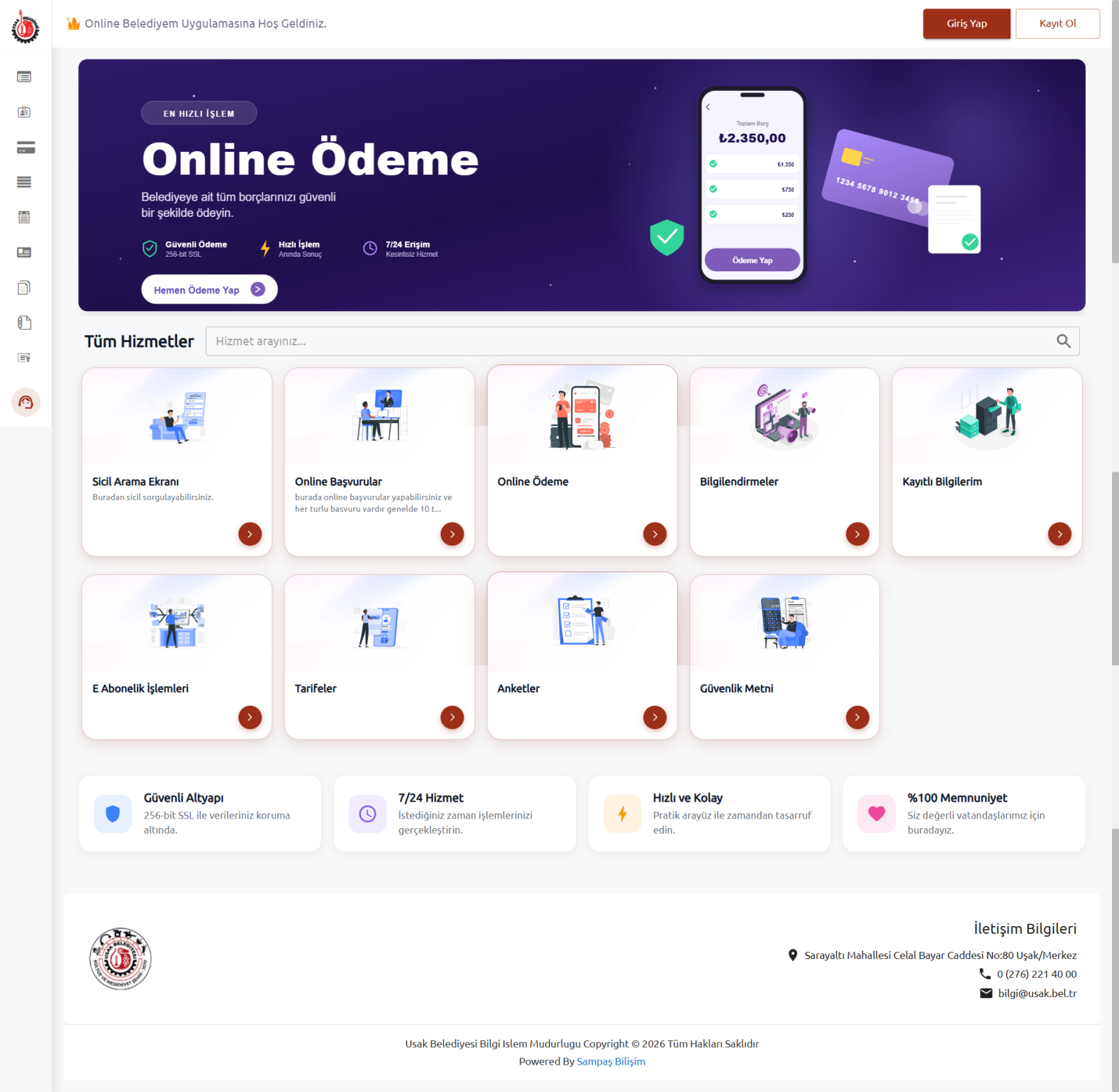 E-Belediye Sistemimiz Yenilendi!