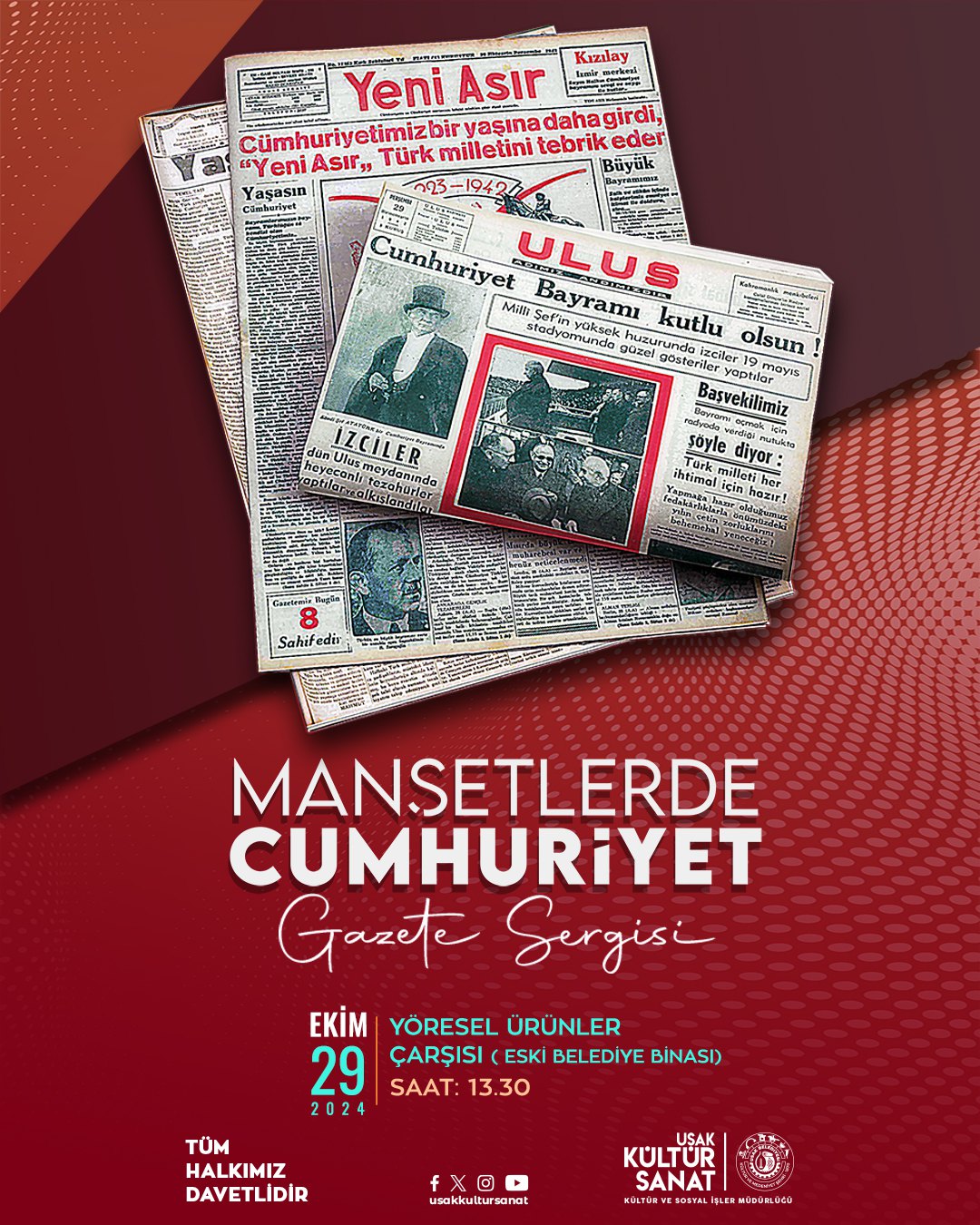 Manşetlerde Cumhuriyet Gazete Sergisi