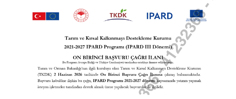 TKDK 2021-2027 IPARD Programı (IPARD III Dönemi)